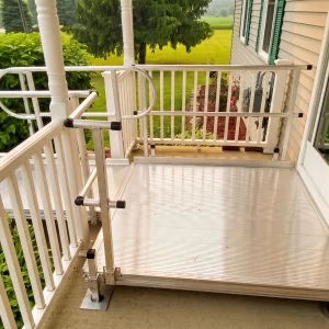 A ramp leading to a home's entrance.